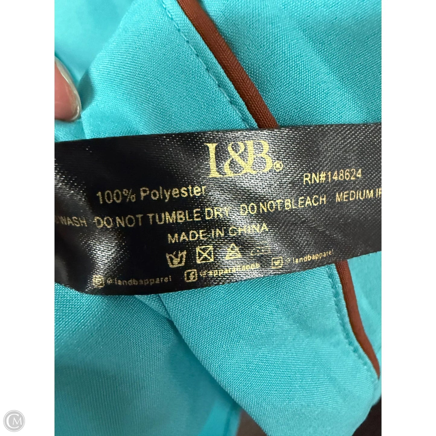 Blouse Long Sleeve By Lucky & Blessed In Blue, Size: M