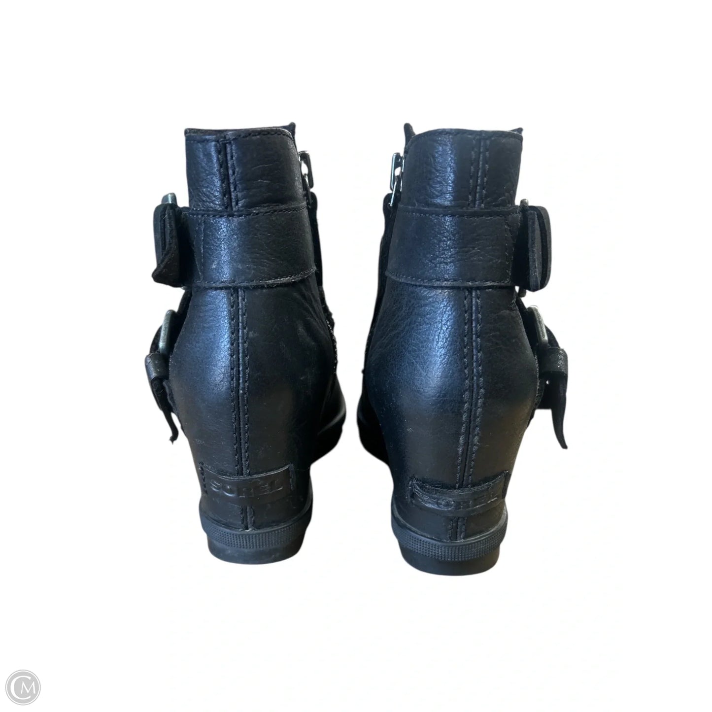 Boots Ankle Heels By Sorel In Black, Size: 7.5