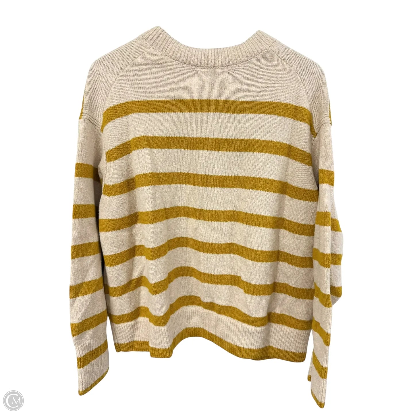 Sweater By Banana Republic In Cream & Yellow, Size: Xxl