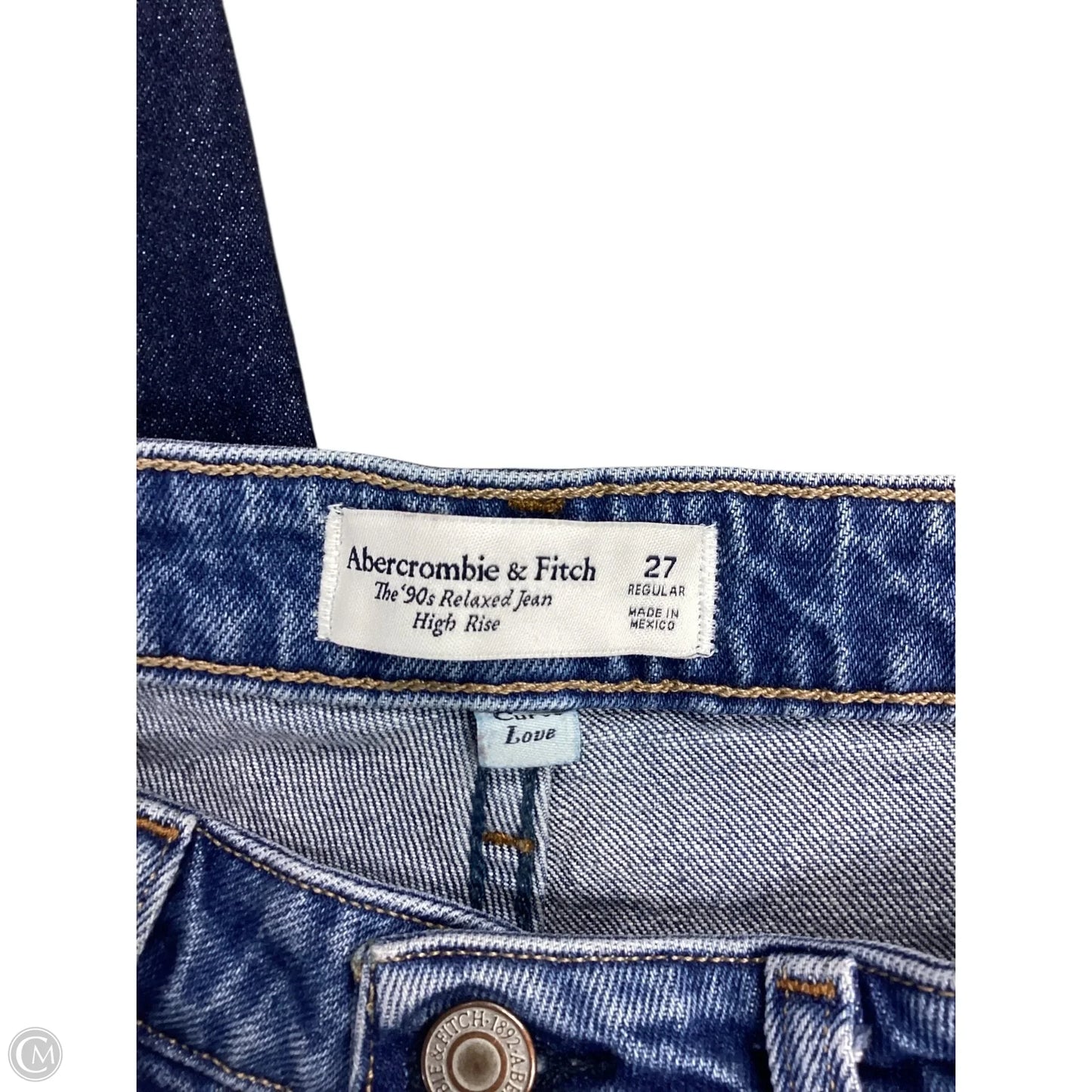 Jeans Wide Leg By Abercrombie And Fitch In Blue Denim, Size: 4