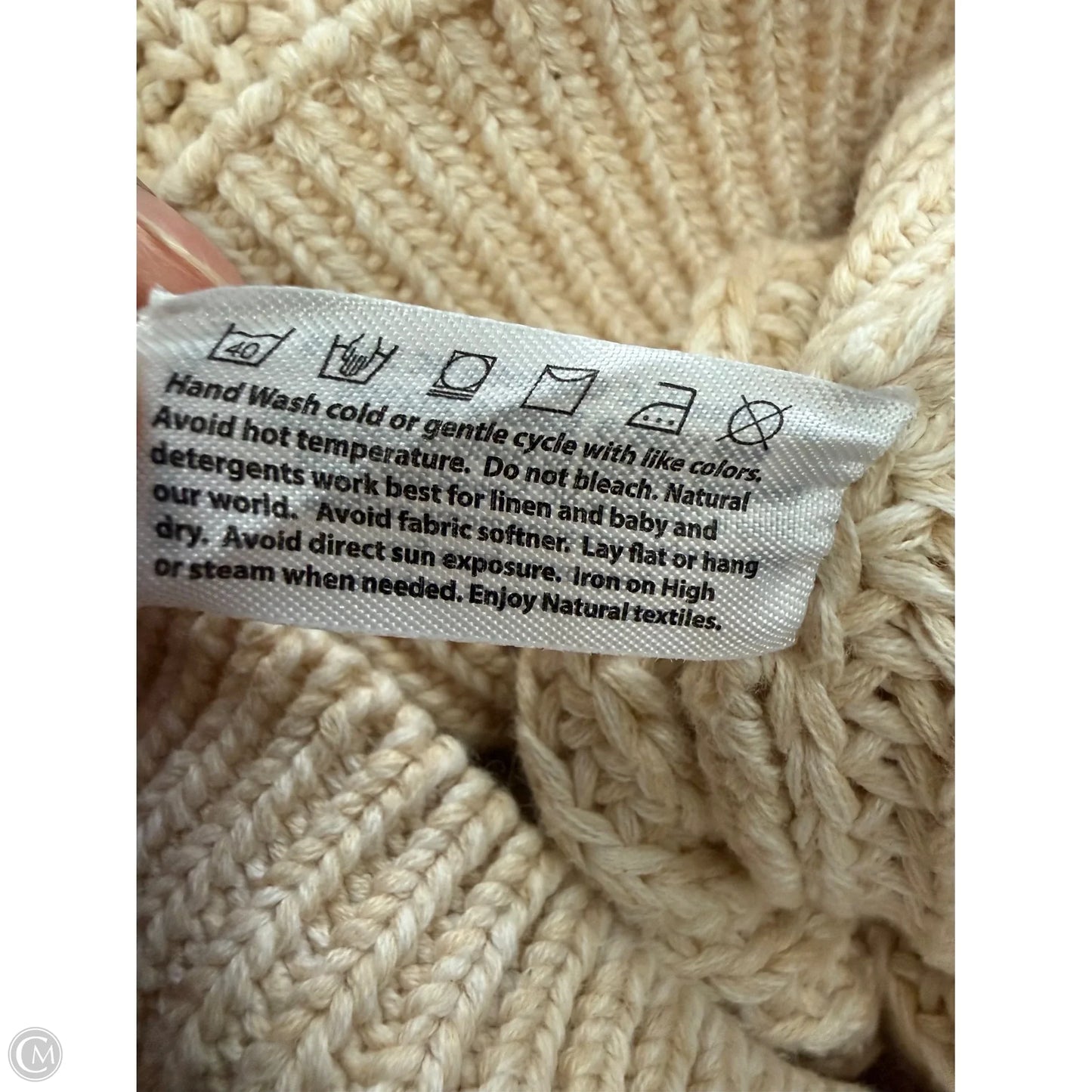 Sweater By Cmb In Cream, Size: S