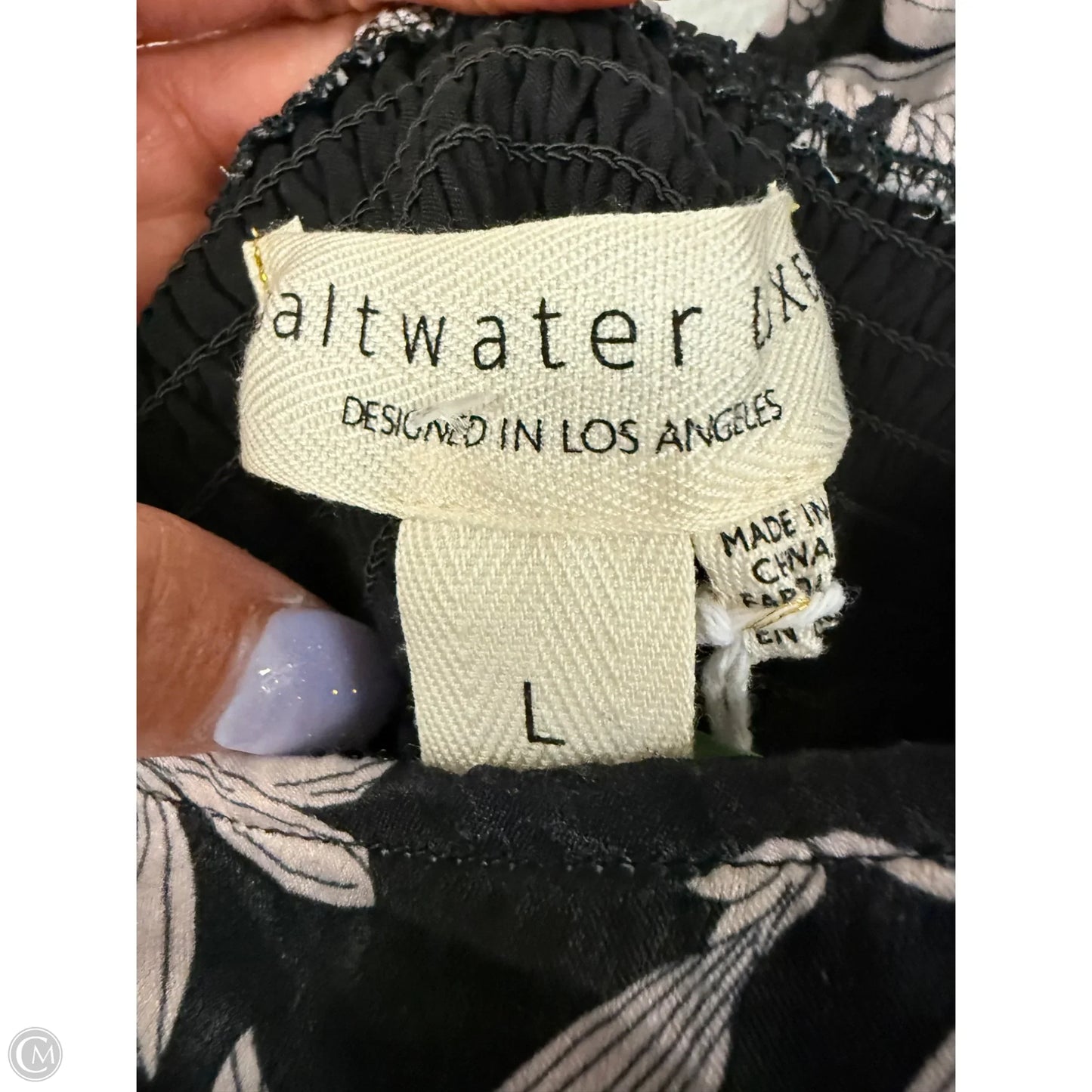 Top Long Sleeve By Cmb In Floral Print, Size: L