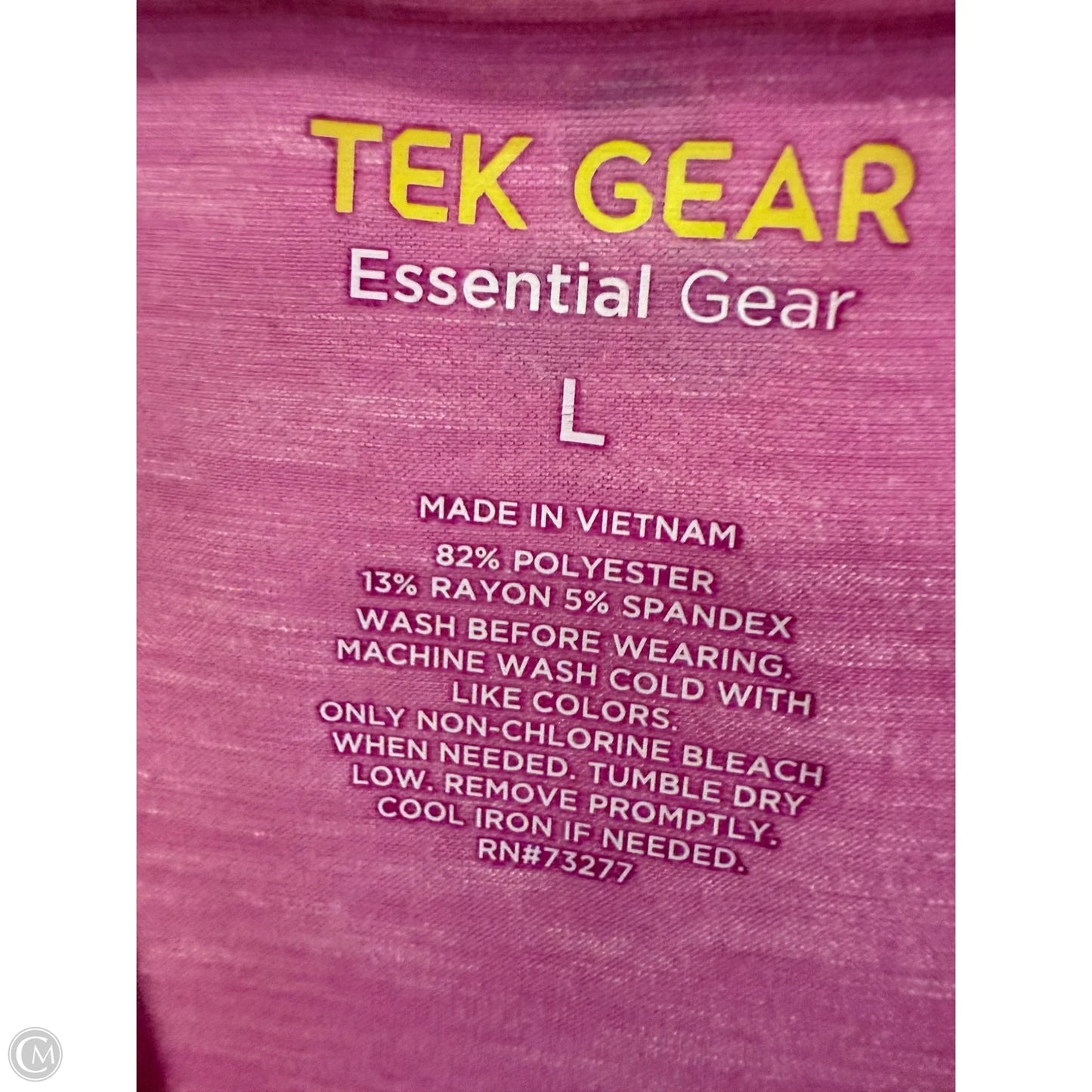 Athletic Tank Top By Tek Gear In Pink, Size: L