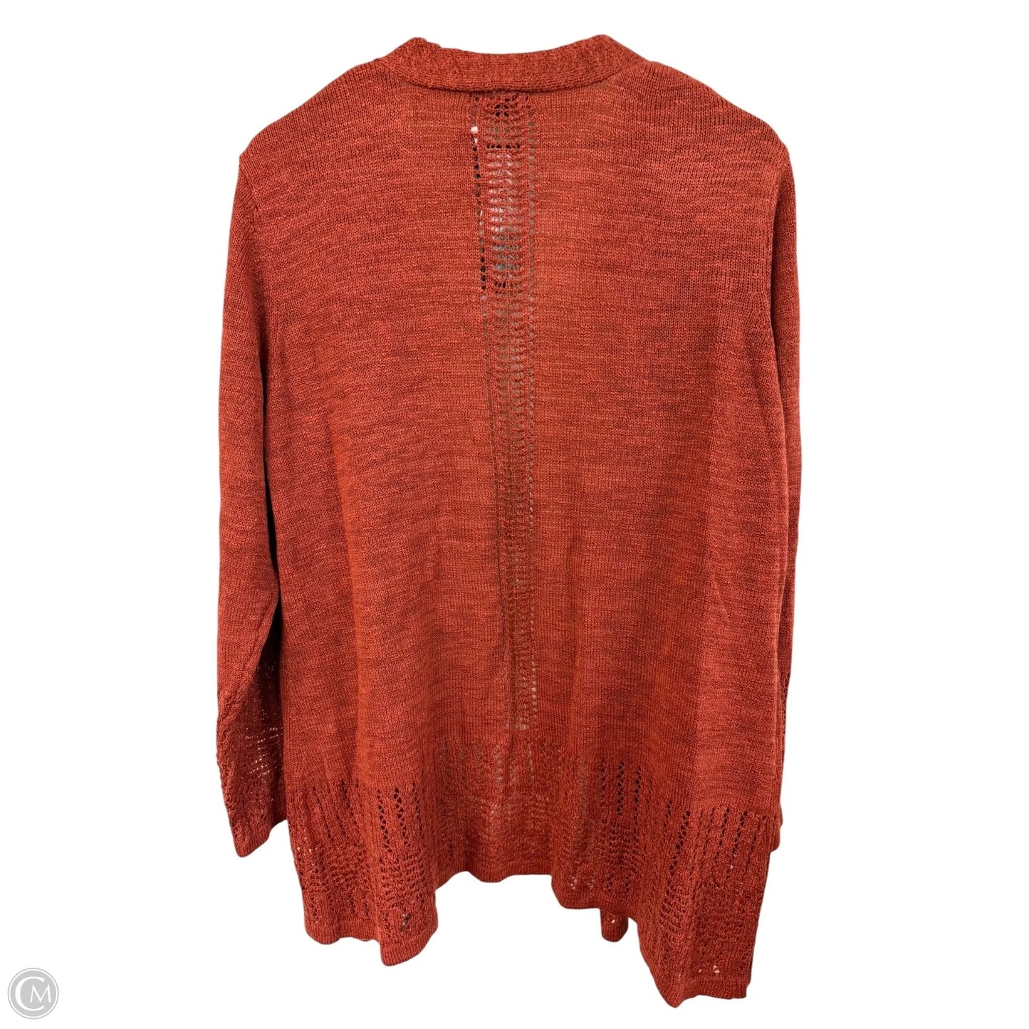 Sweater Cardigan By Clothes Mentor In Orange, Size: 2x