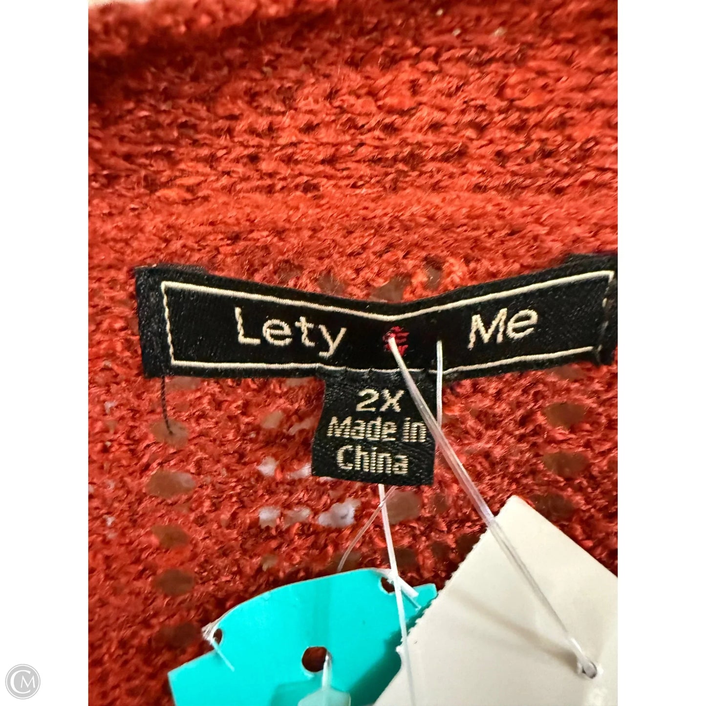 Sweater Cardigan By Clothes Mentor In Orange, Size: 2x