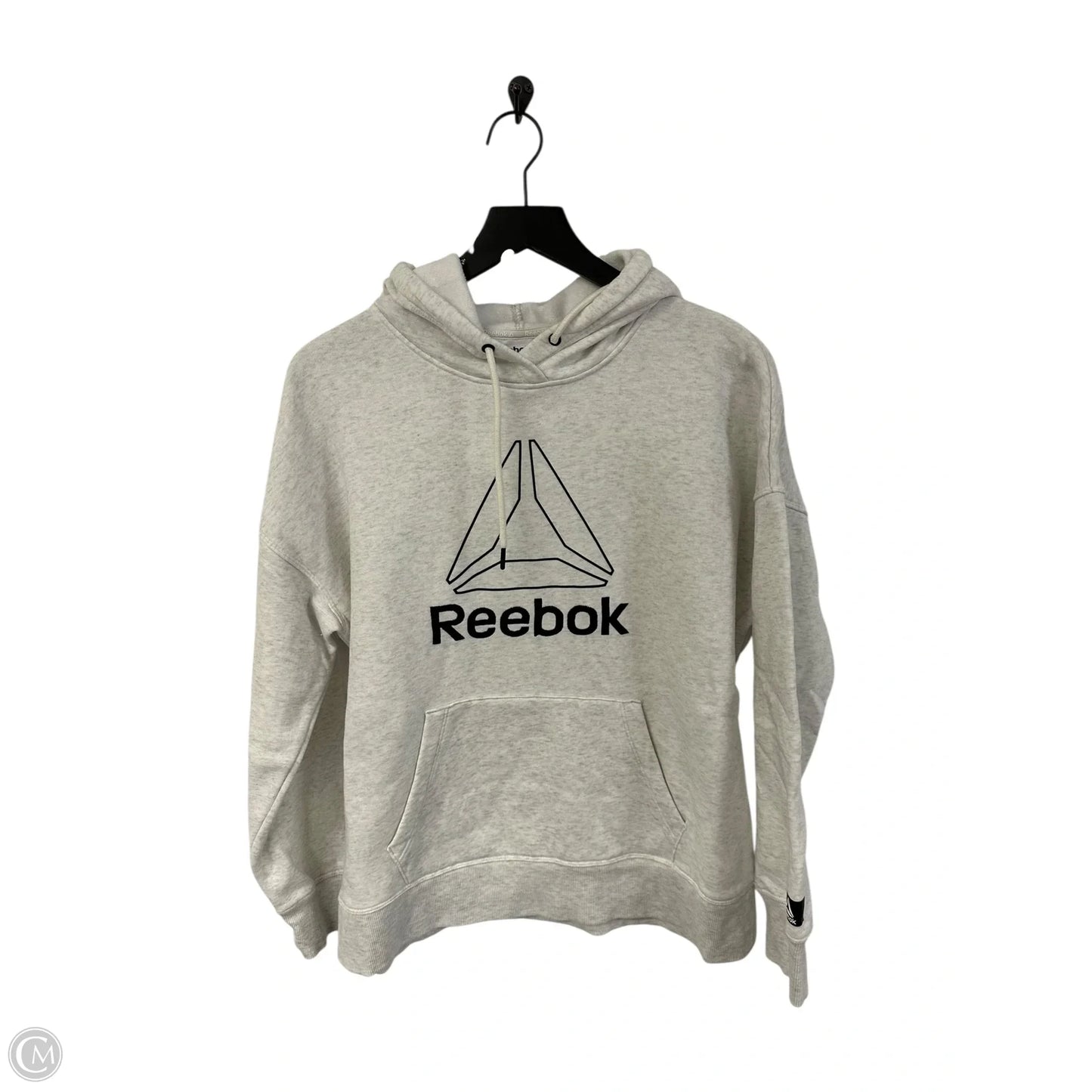 Sweatshirt Hoodie By Reebok In Grey, Size: M