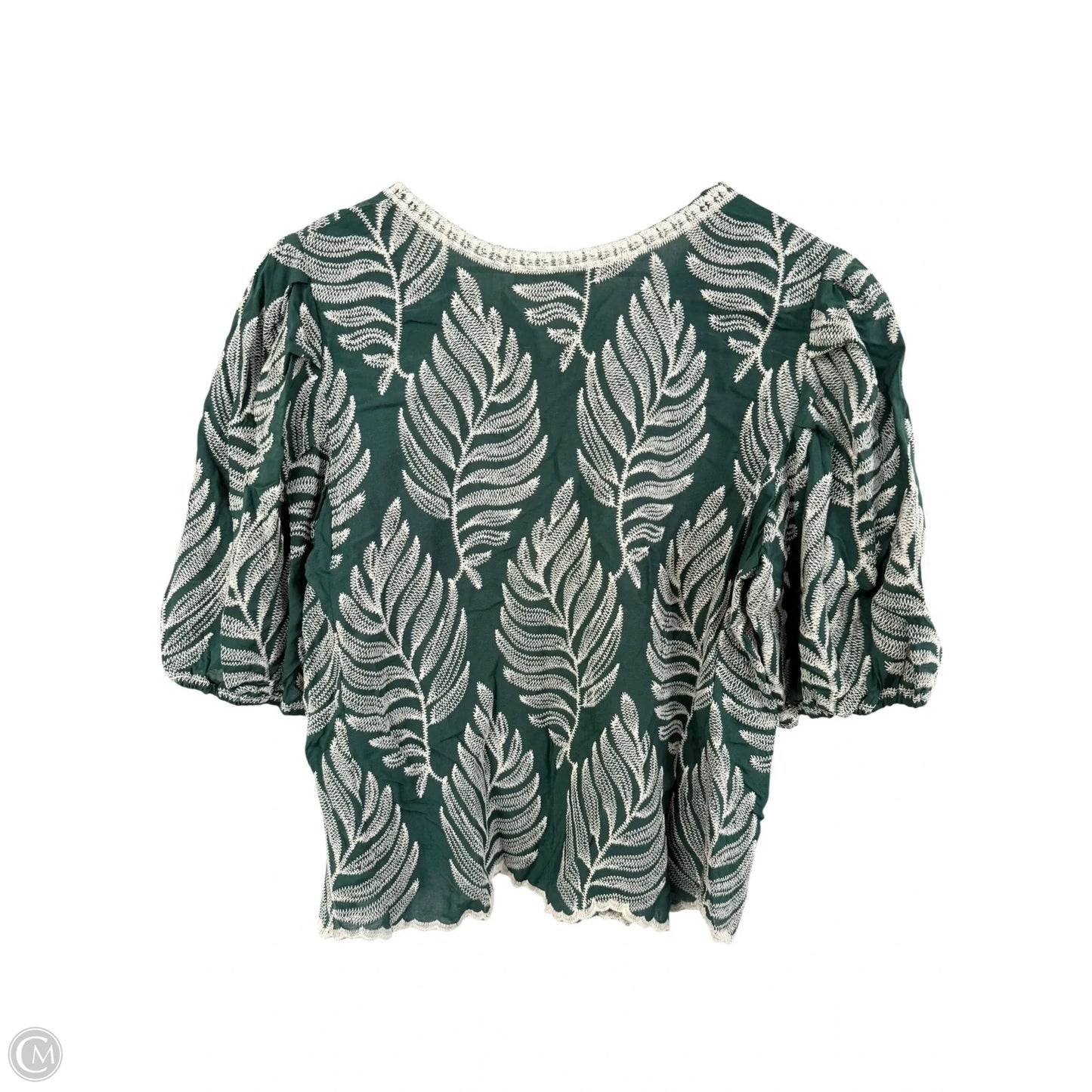 Top Short Sleeve By Solitaire In Green, Size: M
