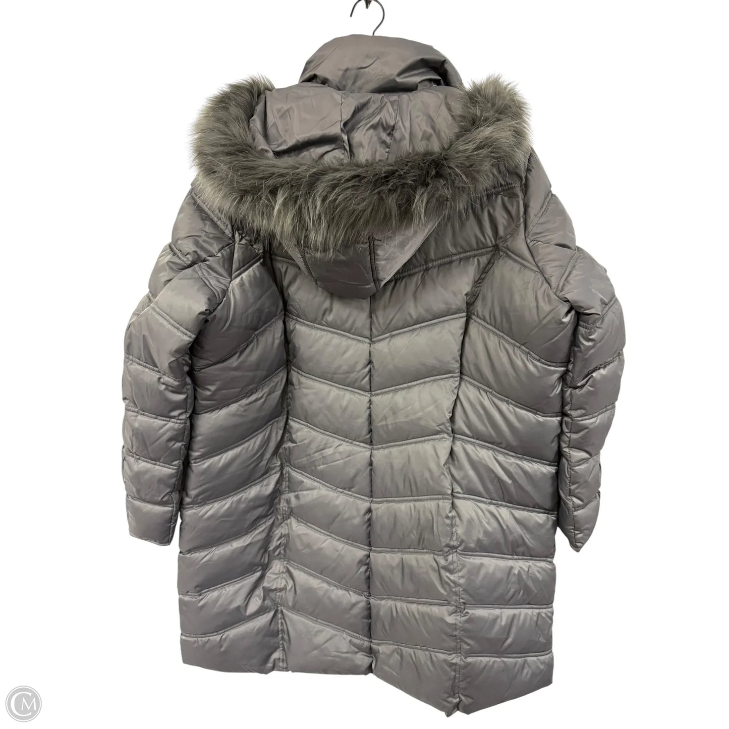 Coat Puffer & Quilted By Kenneth Cole In Silver, Size: 1x
