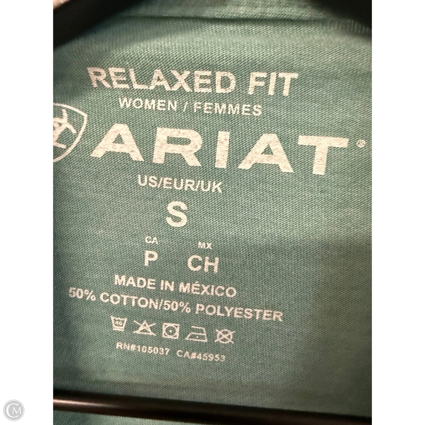 Top Short Sleeve Basic By Ariat In Green, Size: S