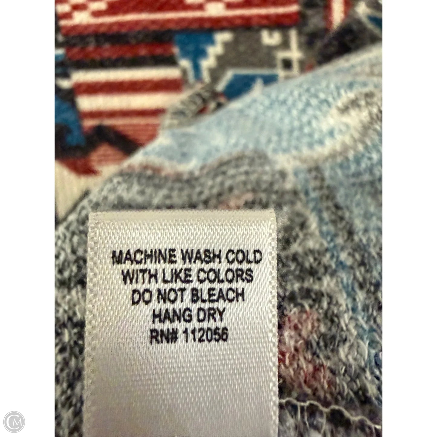 Blouse Long Sleeve By Zenana In Multi-colored, Size: L