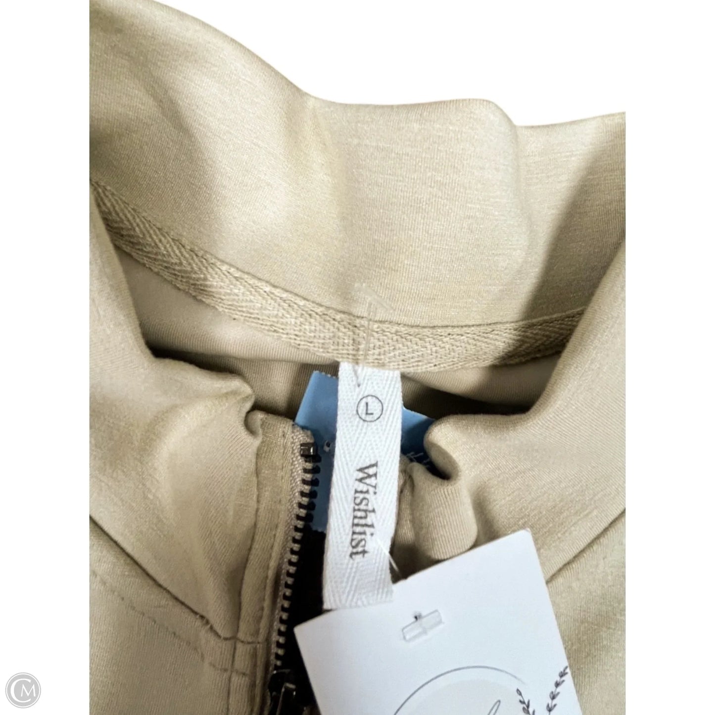 Top Short Sleeve By Wishlist In Tan, Size: L