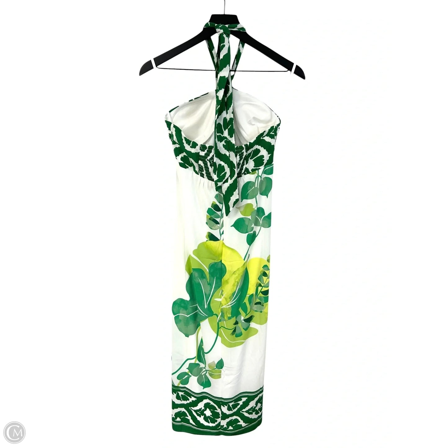 Dress Casual Maxi By White House Black Market In Green & White, Size: 4