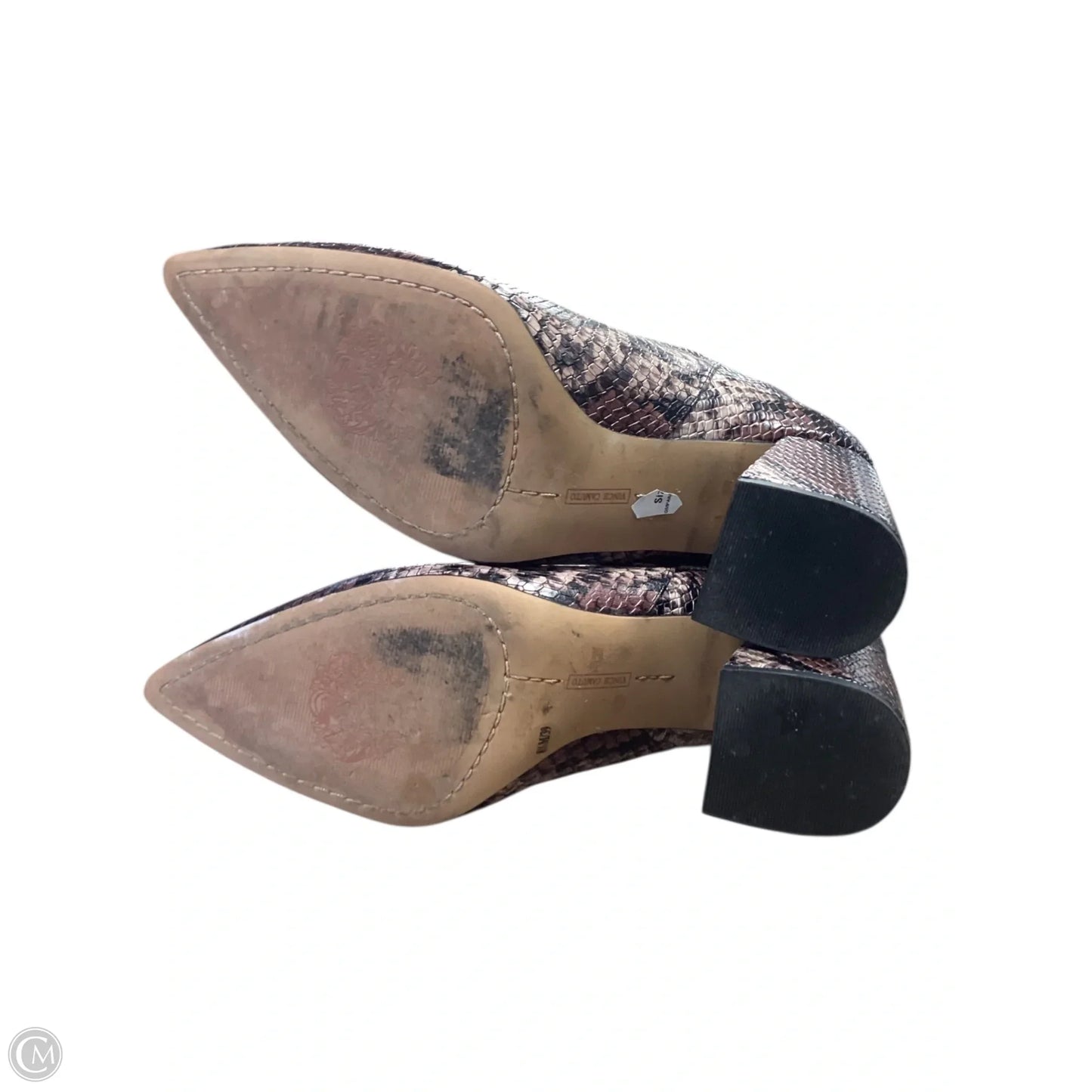 Boots Ankle Heels By Vince Camuto In Black & Pink, Size: 8.5