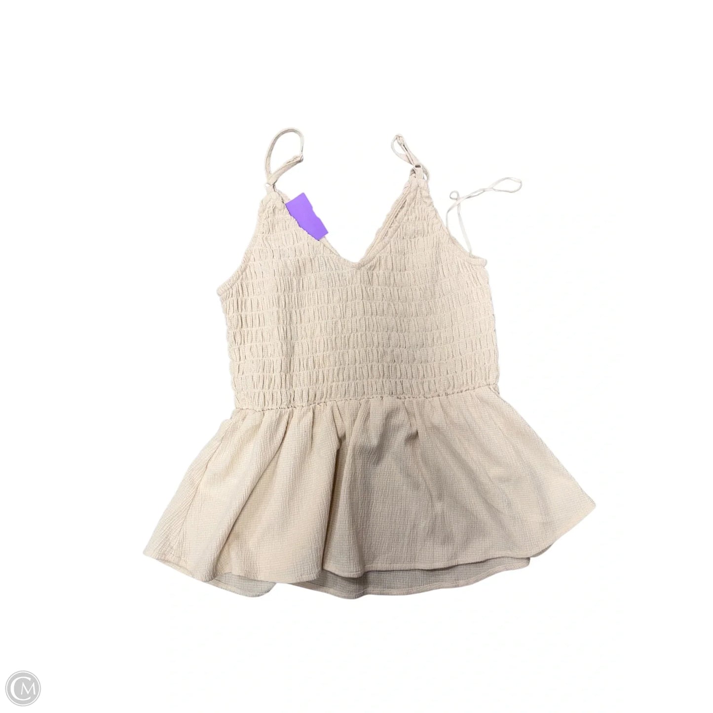 Top Sleeveless By Wishlist In Tan, Size: S