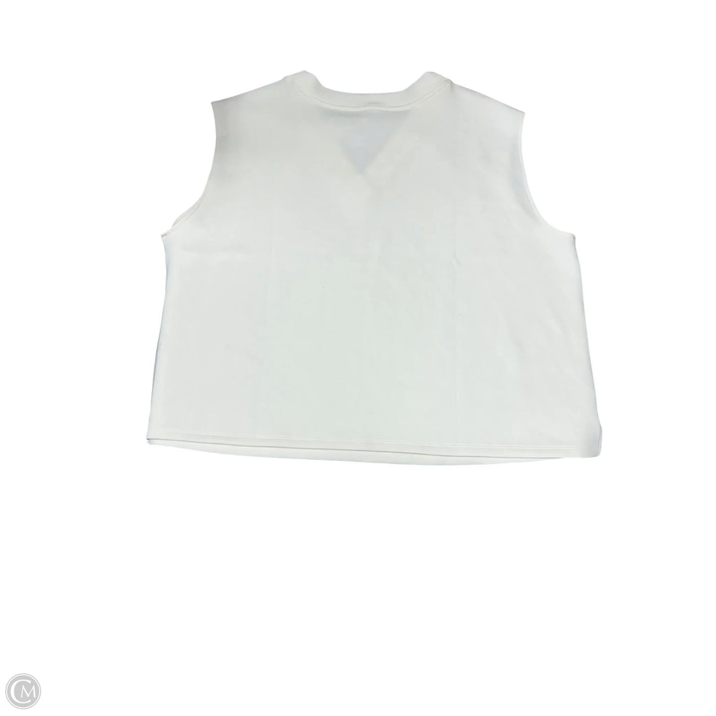 Top Sleeveless By Talbots In White, Size: 2x