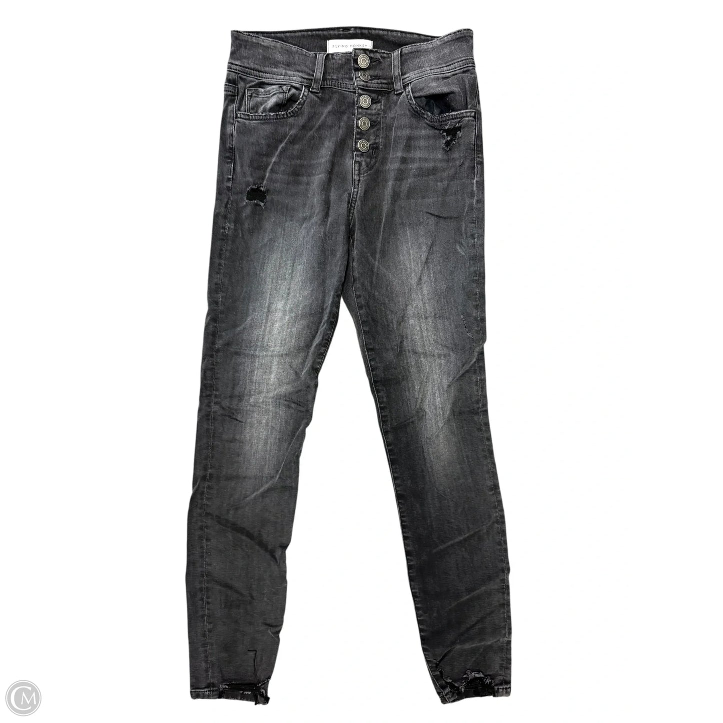 Jeans Skinny By Flying Monkey In Black, Size: 4