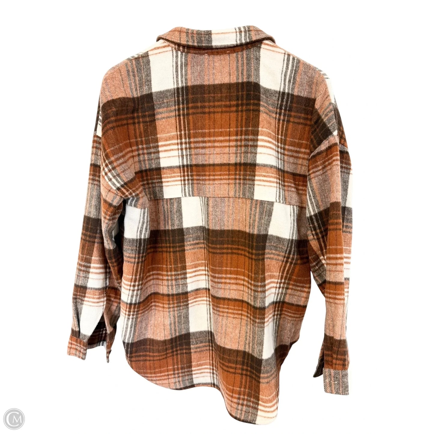 Jacket Shirt By Clothes Mentor In Plaid Pattern, Size: S