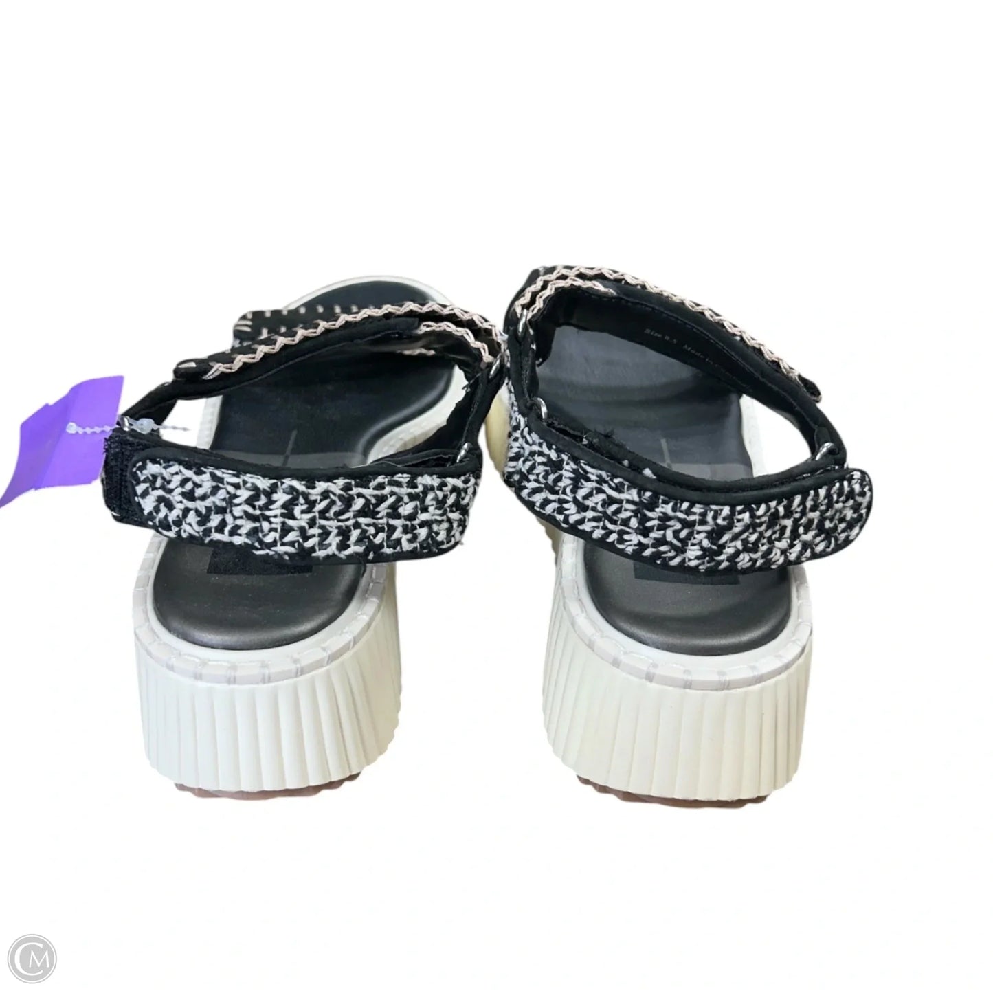 Sandals Heels Platform By Dolce Vita In Black & Cream, Size: 8.5