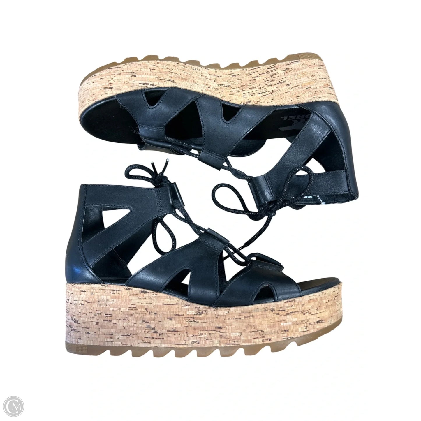 Sandals Heels Platform By Sorel In Black, Size: 9