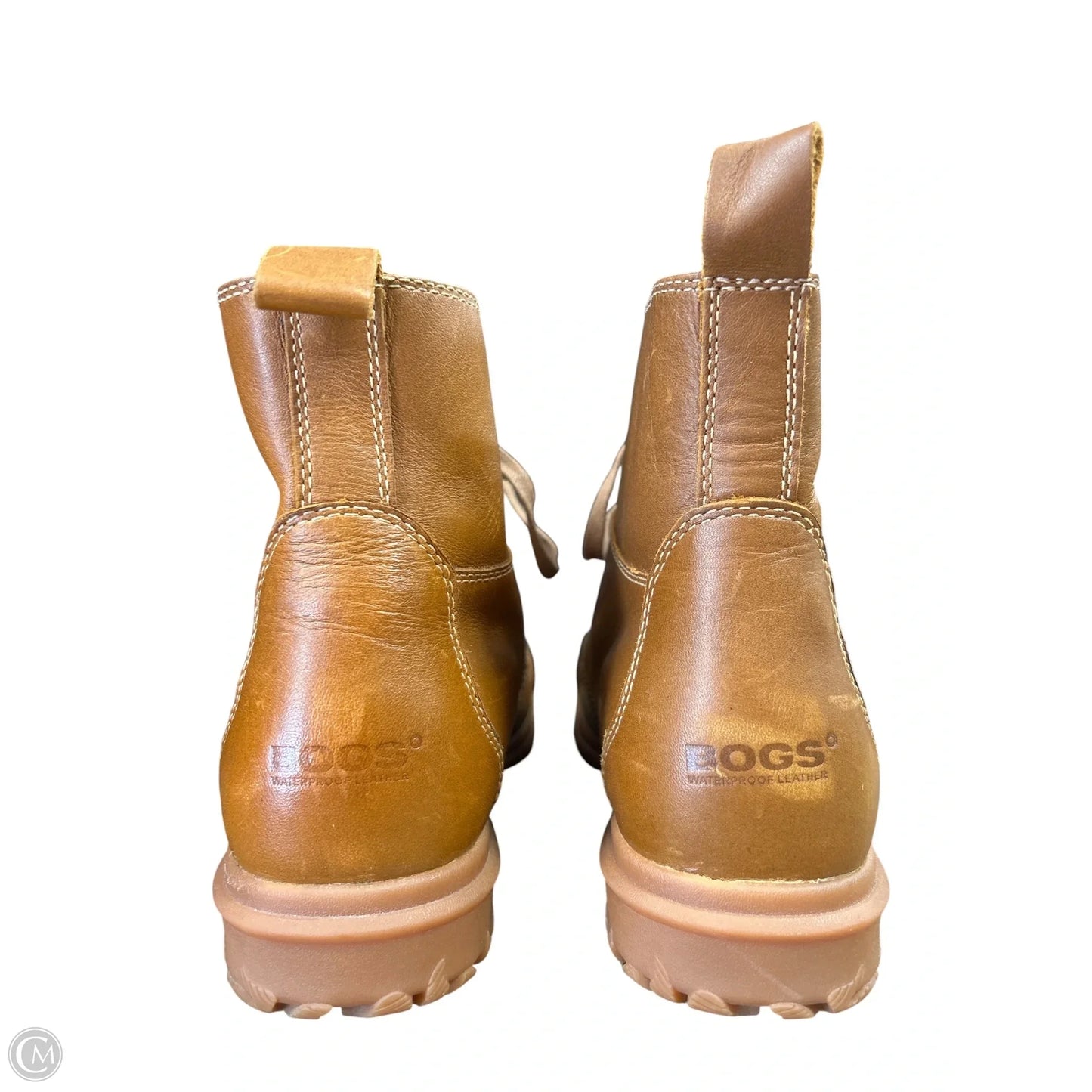 Boots Ankle Flats By Bogs In Brown, Size: 9