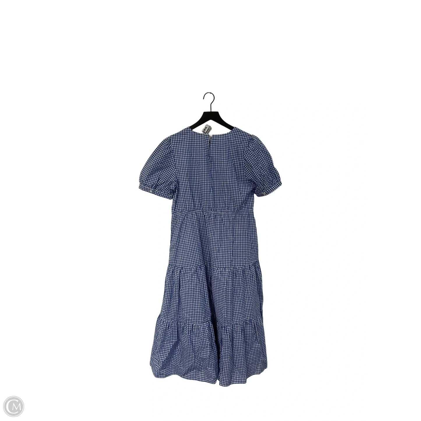 Dress Casual Maxi By Downeast In Blue & White, Size: L