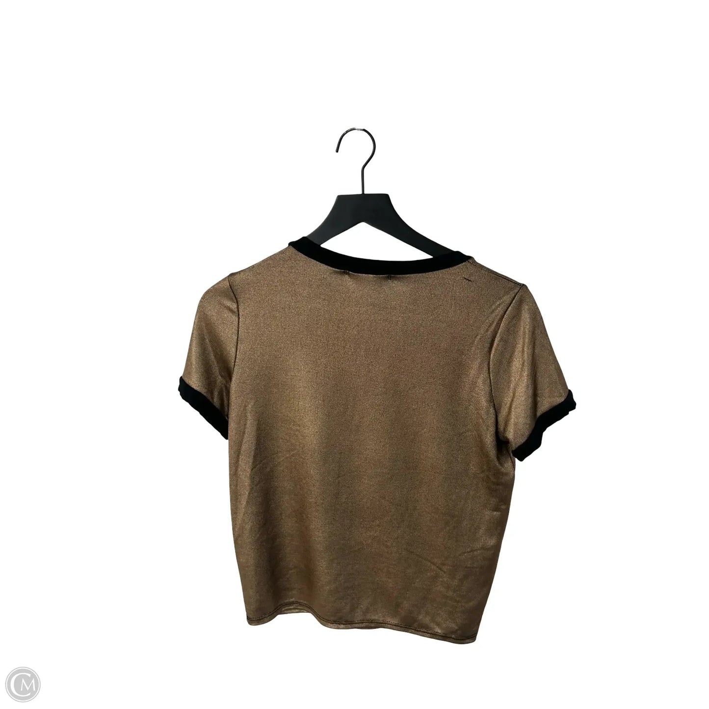 Top Short Sleeve By Gaze In Bronze, Size: M