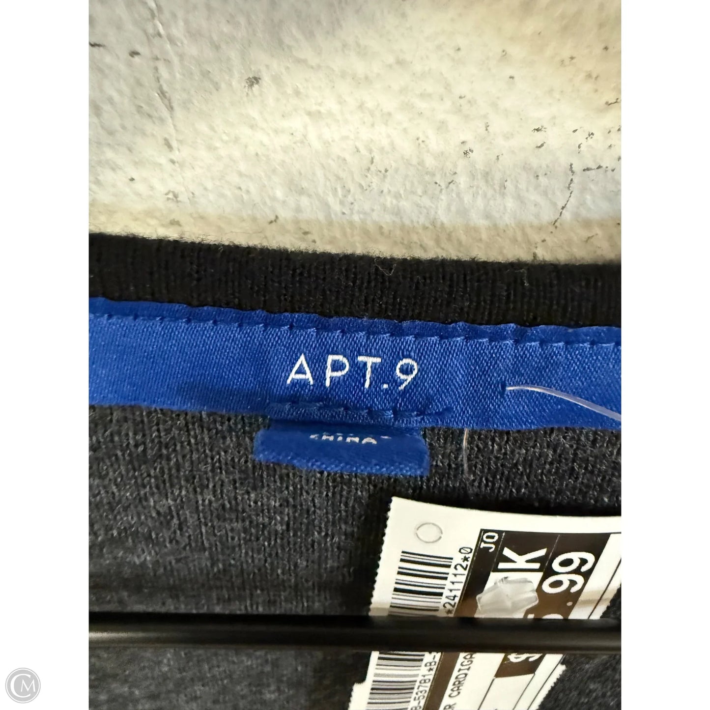 Sweater Cardigan By Apt 9 In Black, Size: L