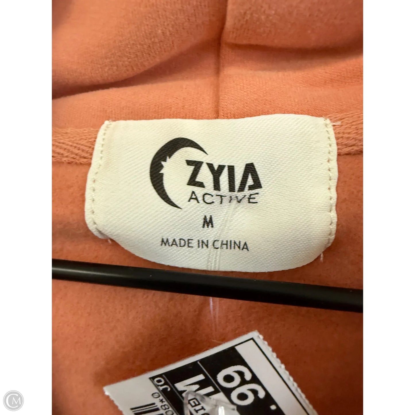 Athletic Sweatshirt Hoodie By Zyia In Orange, Size: M
