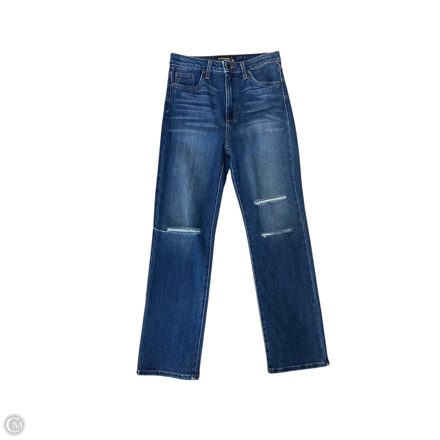 Jeans Straight By Just Black In Blue Denim, Size: 6