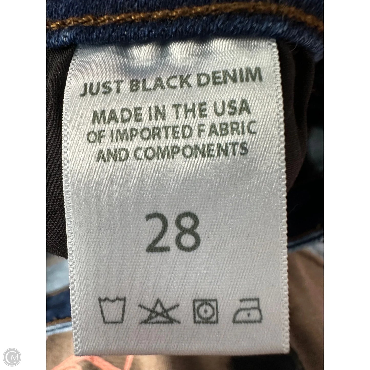 Jeans Straight By Just Black In Blue Denim, Size: 6