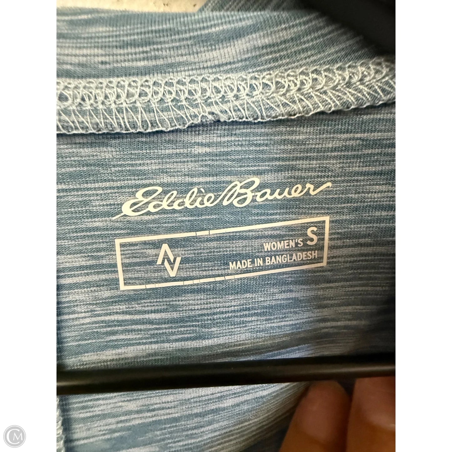 Athletic Top Long Sleeve Hoodie By Eddie Bauer In Blue, Size: S