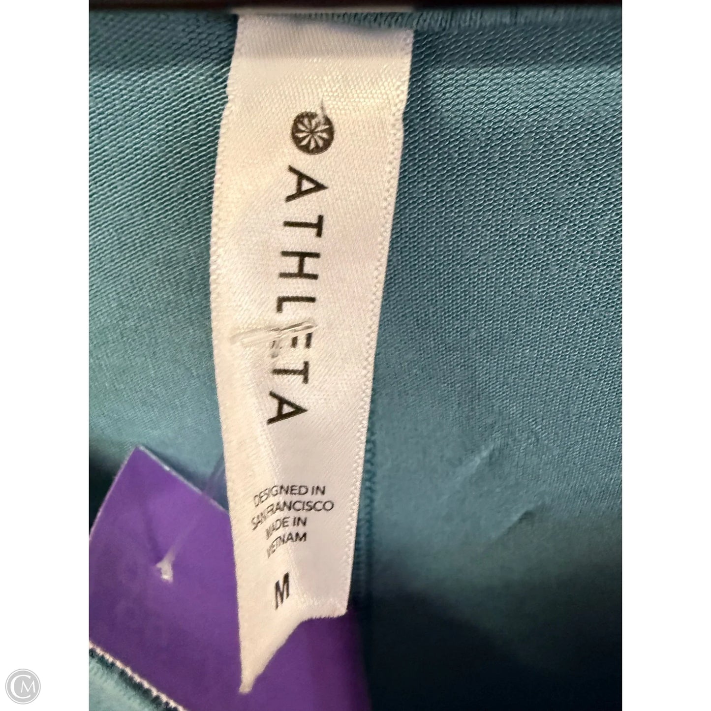 Athletic Top Short Sleeve By Athleta In Blue, Size: M