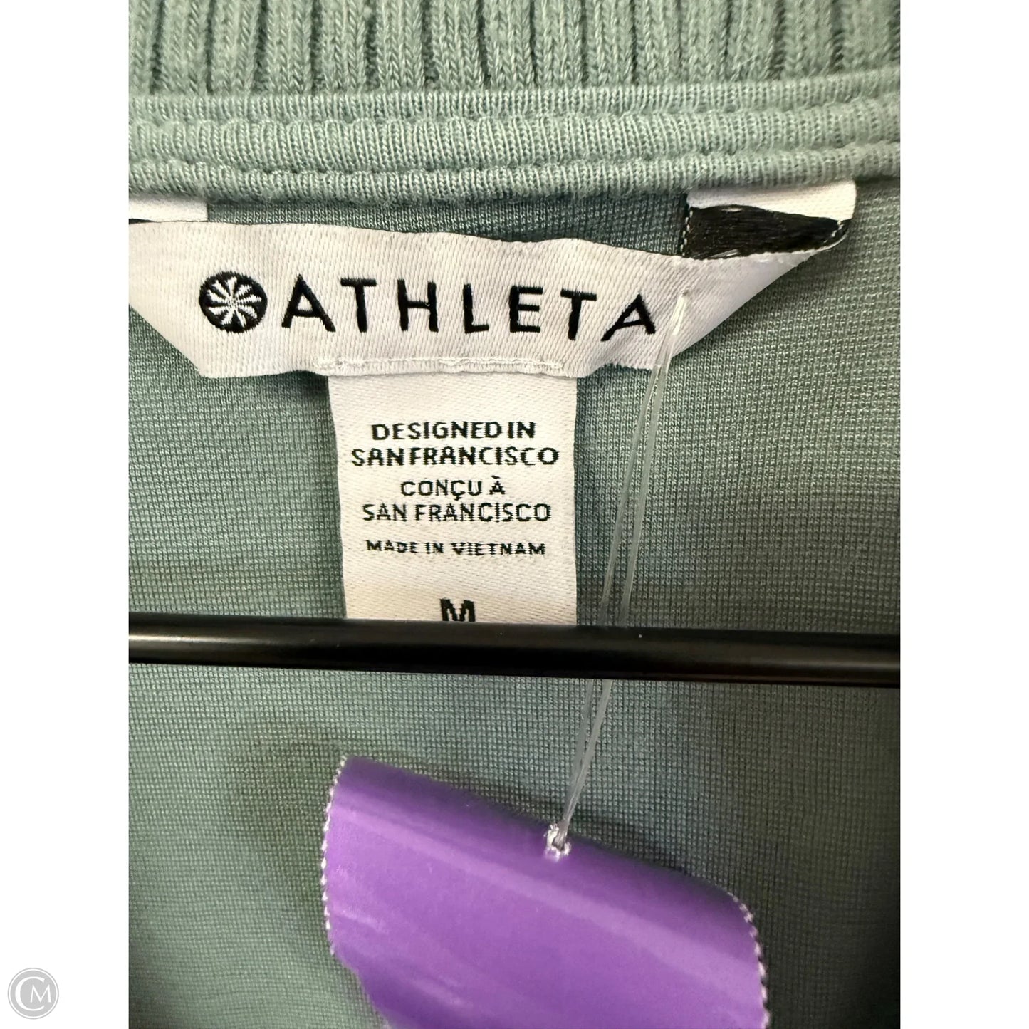 Athletic Top Long Sleeve Crewneck By Athleta In Green, Size: M