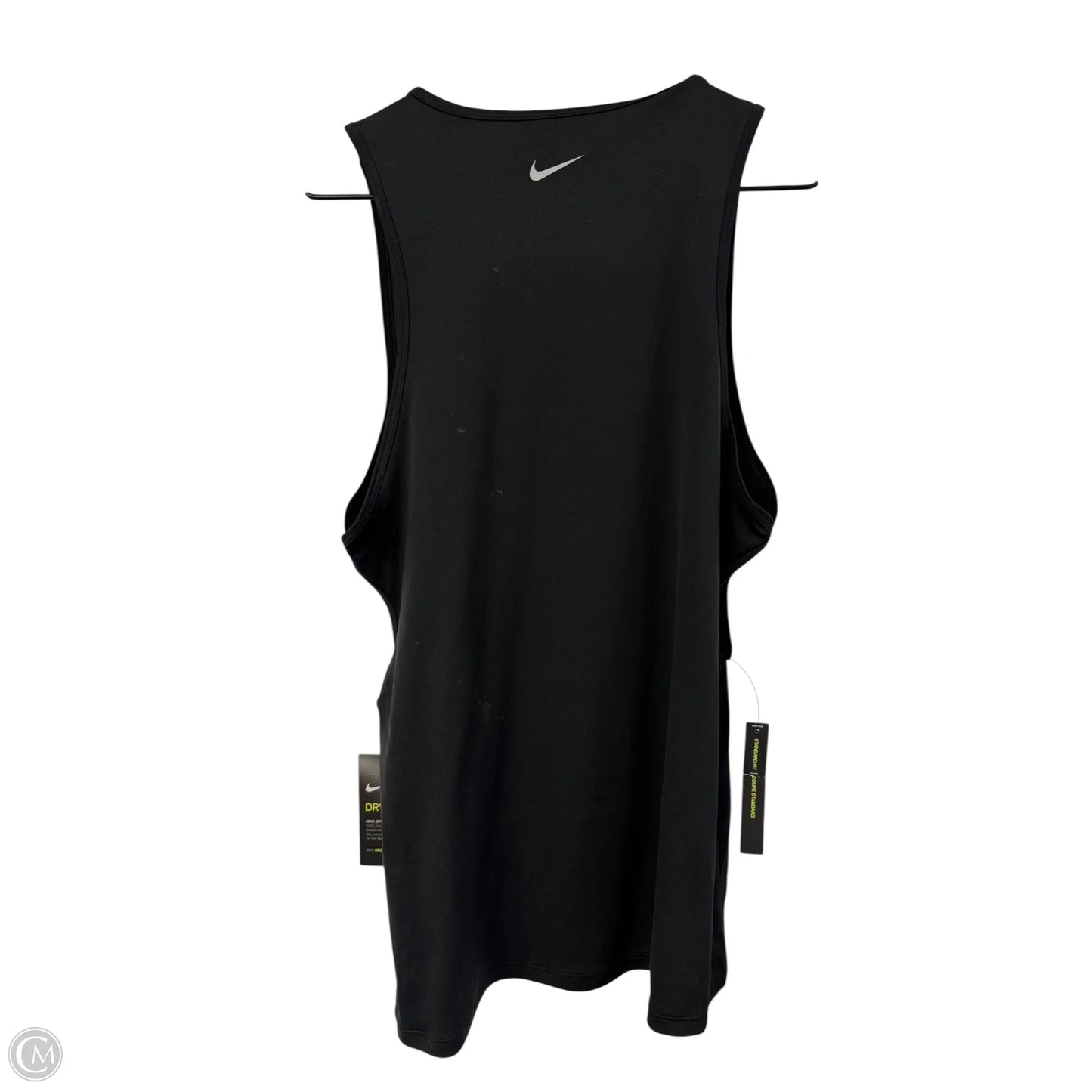 Athletic Tank Top By Nike Apparel In Black, Size: Xs