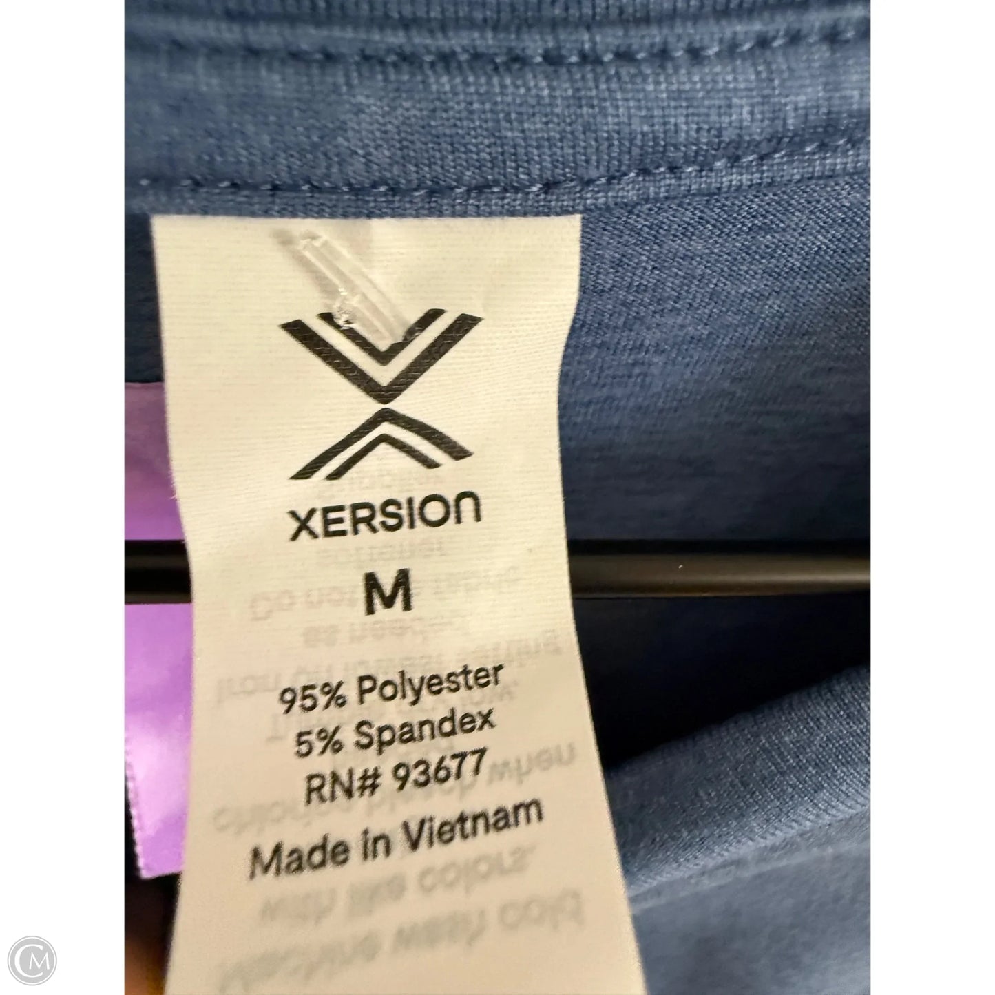 Athletic Top Short Sleeve By Xersion In Blue, Size: M