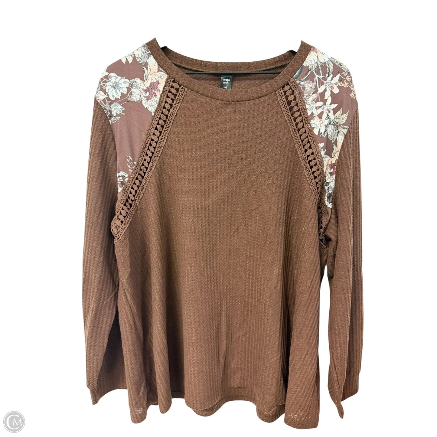 Top Long Sleeve By Shein In Brown, Size: 3x