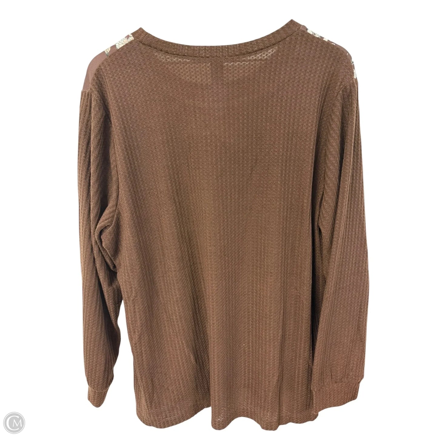 Top Long Sleeve By Shein In Brown, Size: 3x
