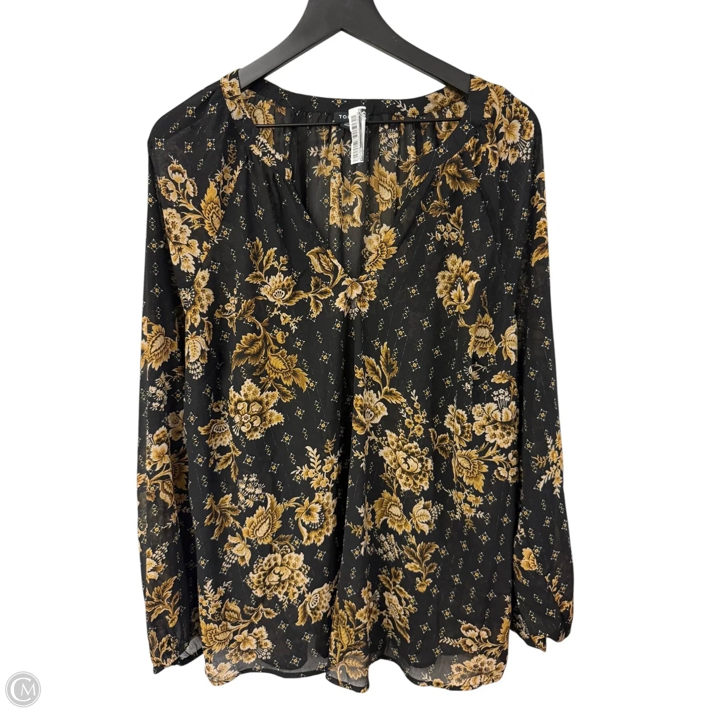 Top Long Sleeve By Torrid In Black & Brown, Size: 2x