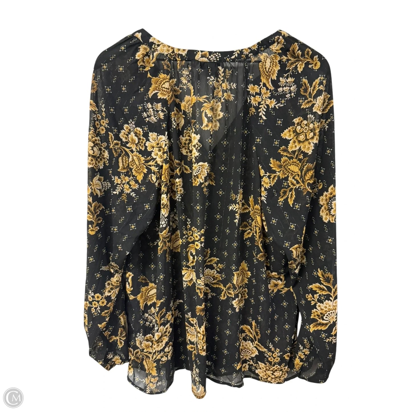 Top Long Sleeve By Torrid In Black & Brown, Size: 2x