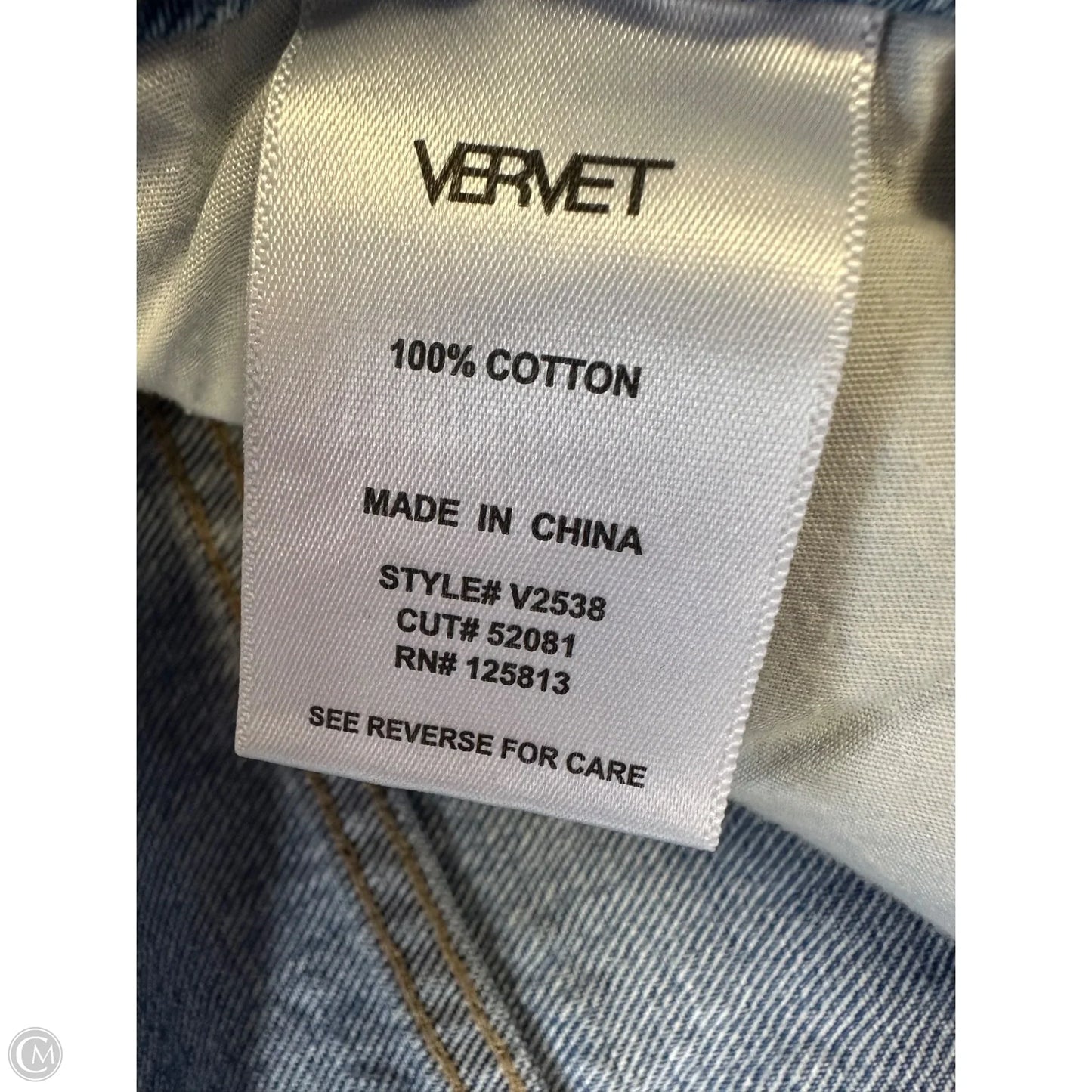 Jeans Wide Leg By Vervet In Blue Denim, Size: 14