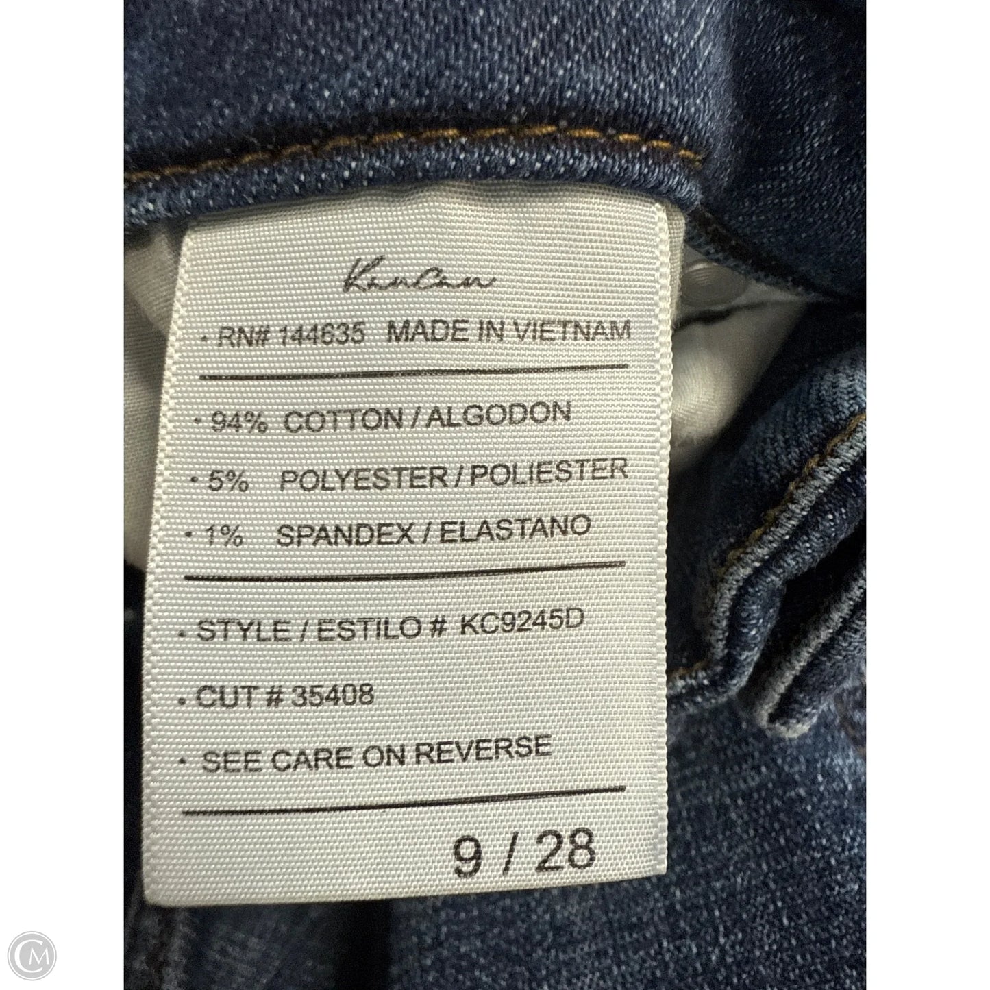 Jeans Skinny By Kancan In Blue Denim, Size: 10