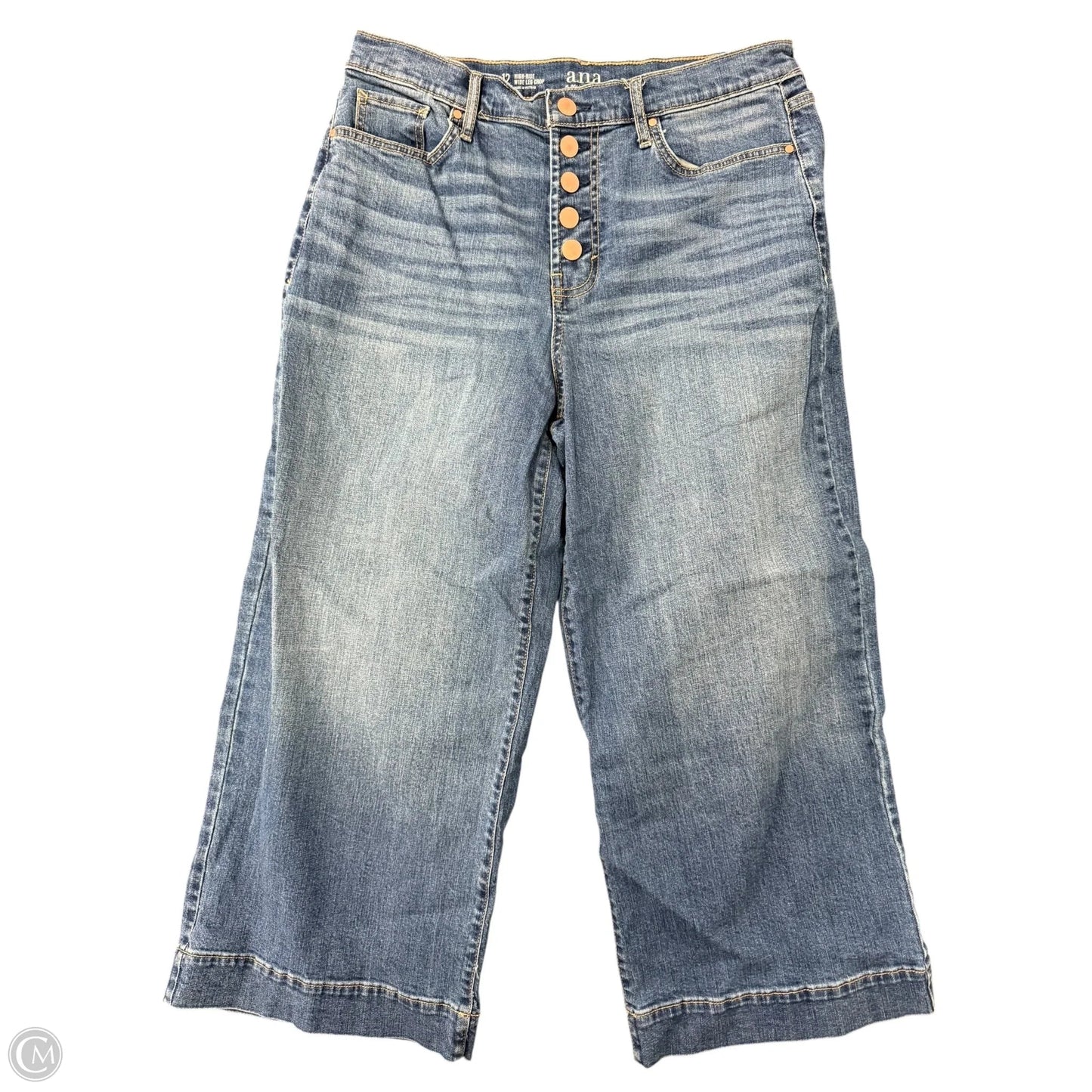Jeans Cropped By Ana In Blue Denim, Size: 12