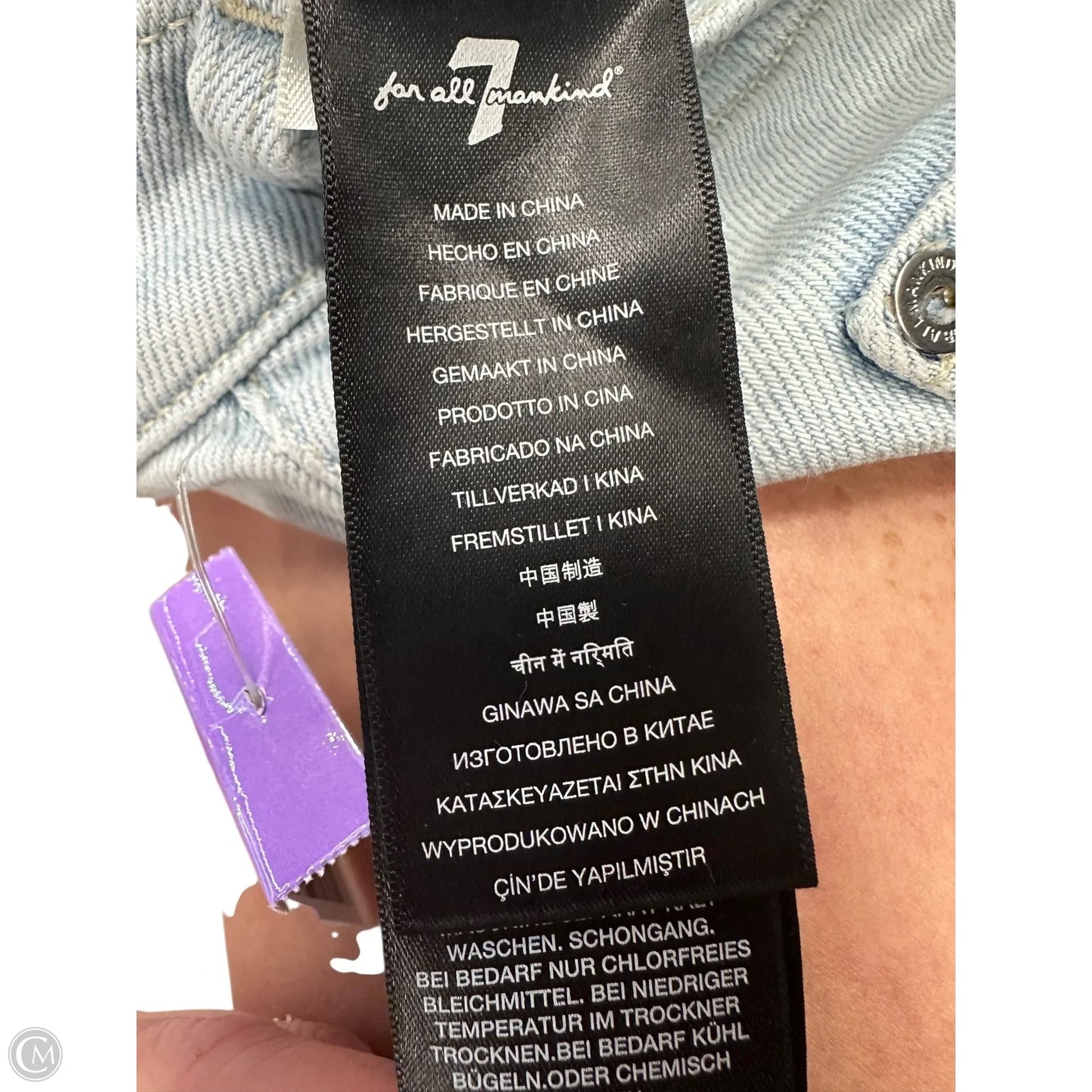 Jeans Straight By 7 For All Mankind In Blue Denim, Size: 4