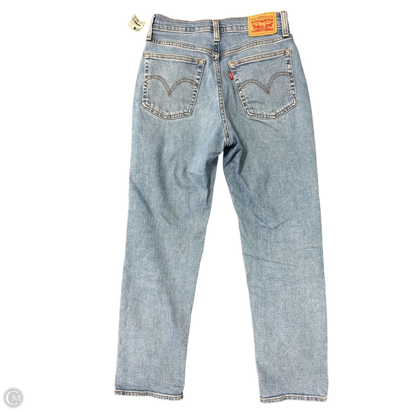 Jeans Straight By Levis In Blue Denim, Size: 4