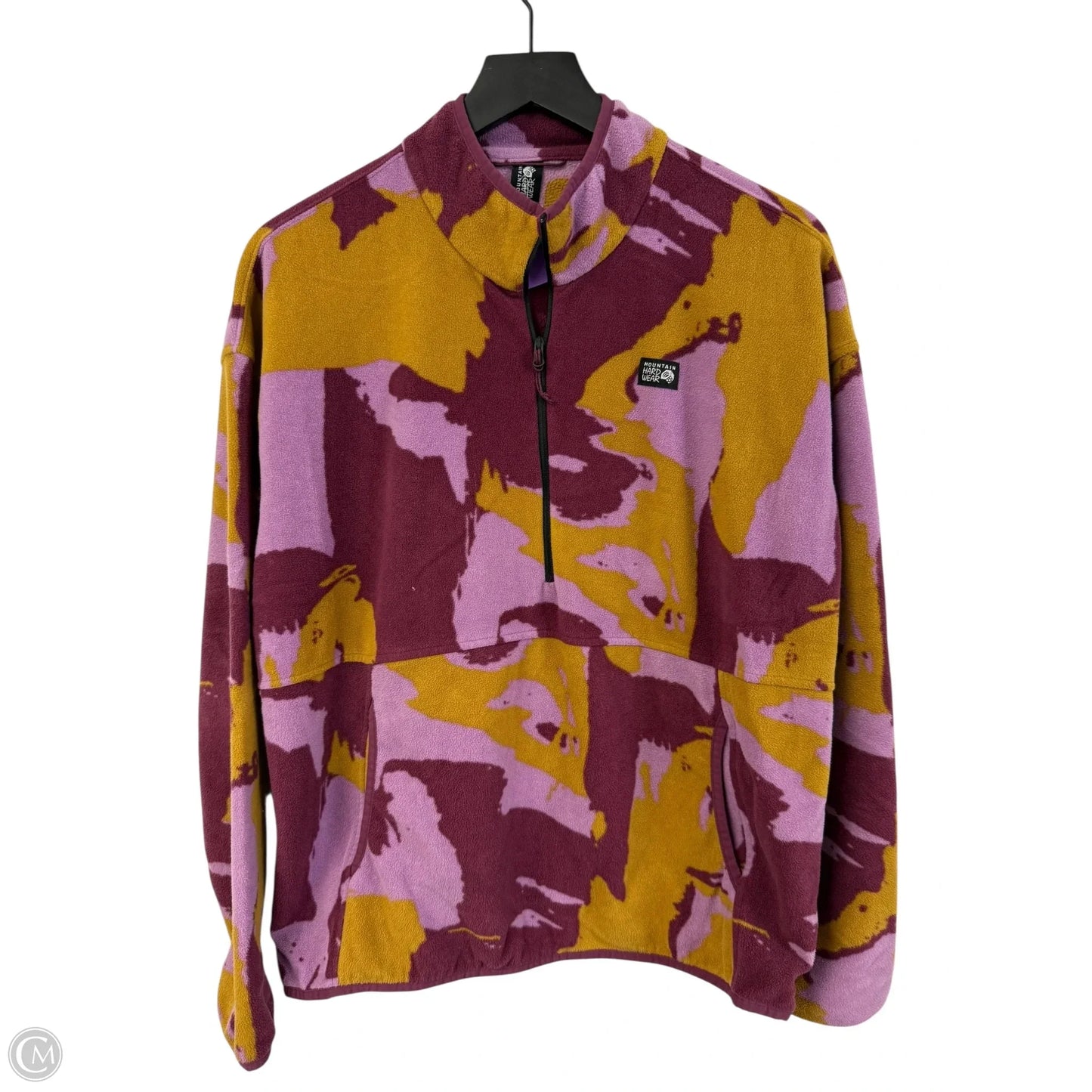 Sweatshirt Collar By Mountain Hardwear In Purple & Yellow, Size: L