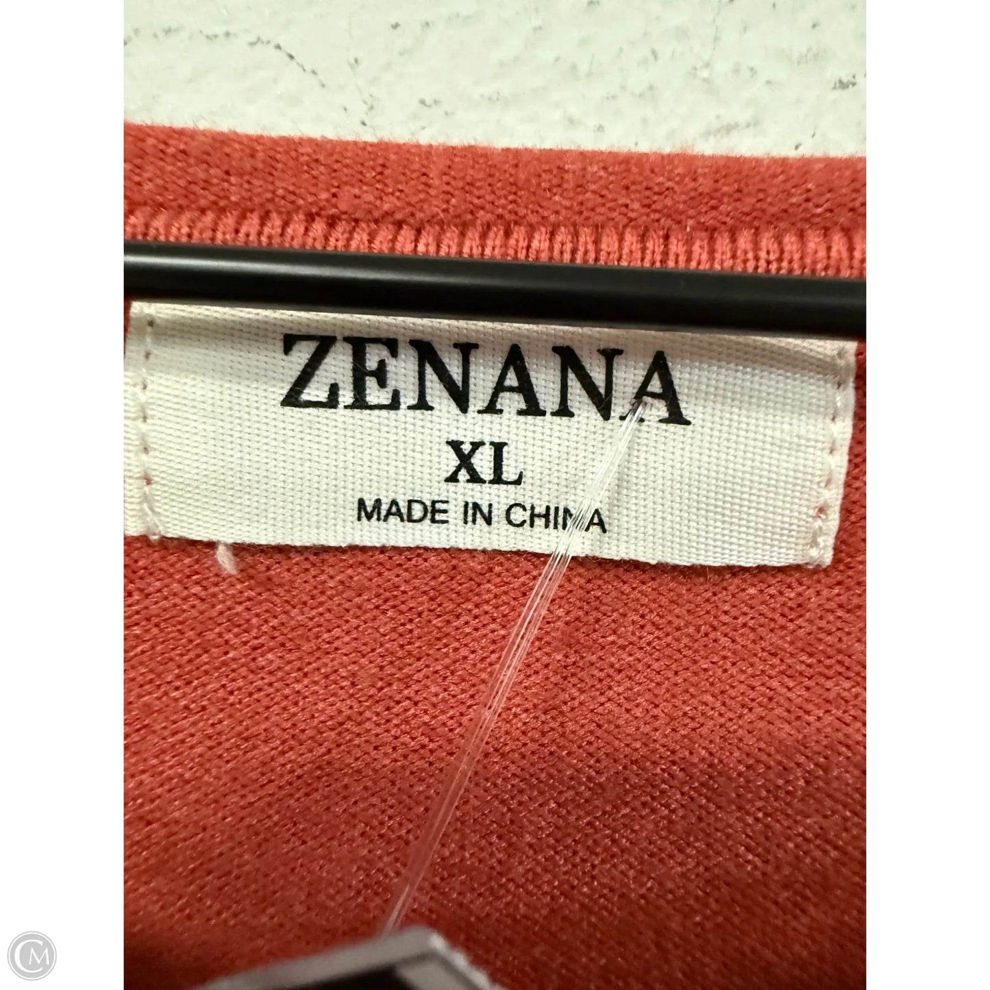 Top Long Sleeve By Zenana Outfitters In Orange, Size: Xl