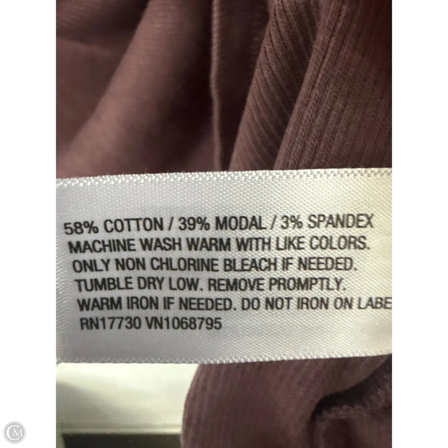 Top Long Sleeve Basic By A New Day In Purple, Size: L