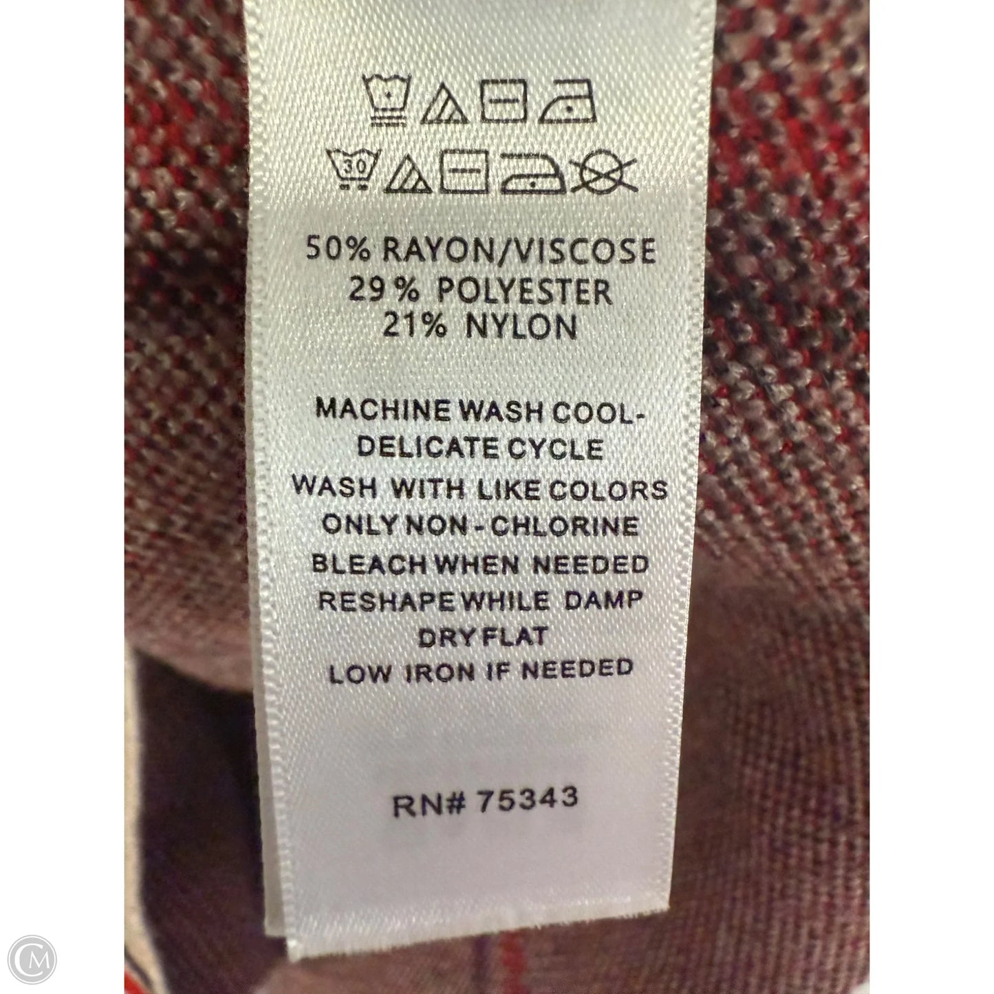 Top Long Sleeve By T Tahari In Multi-colored, Size: S