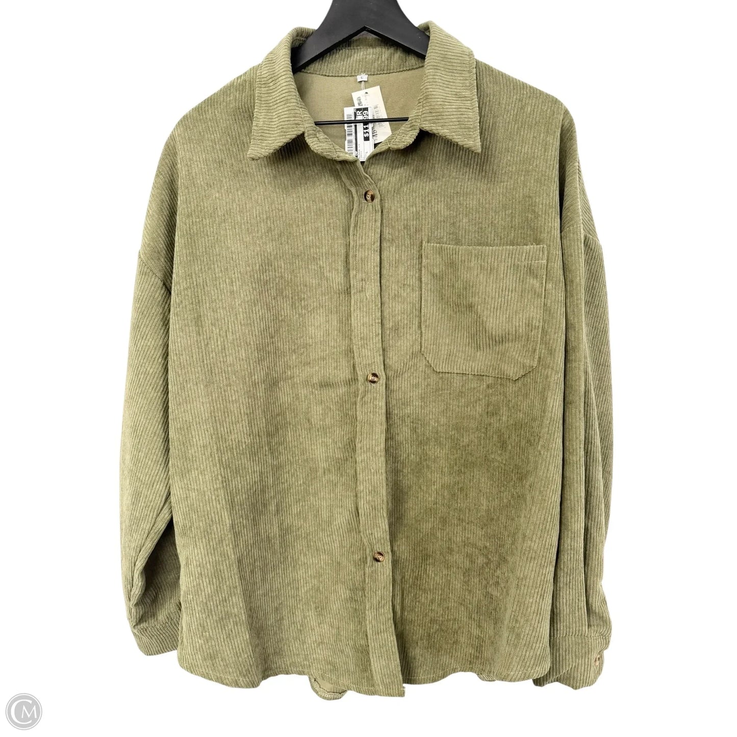 Blouse Long Sleeve By Cmf In Green, Size: L