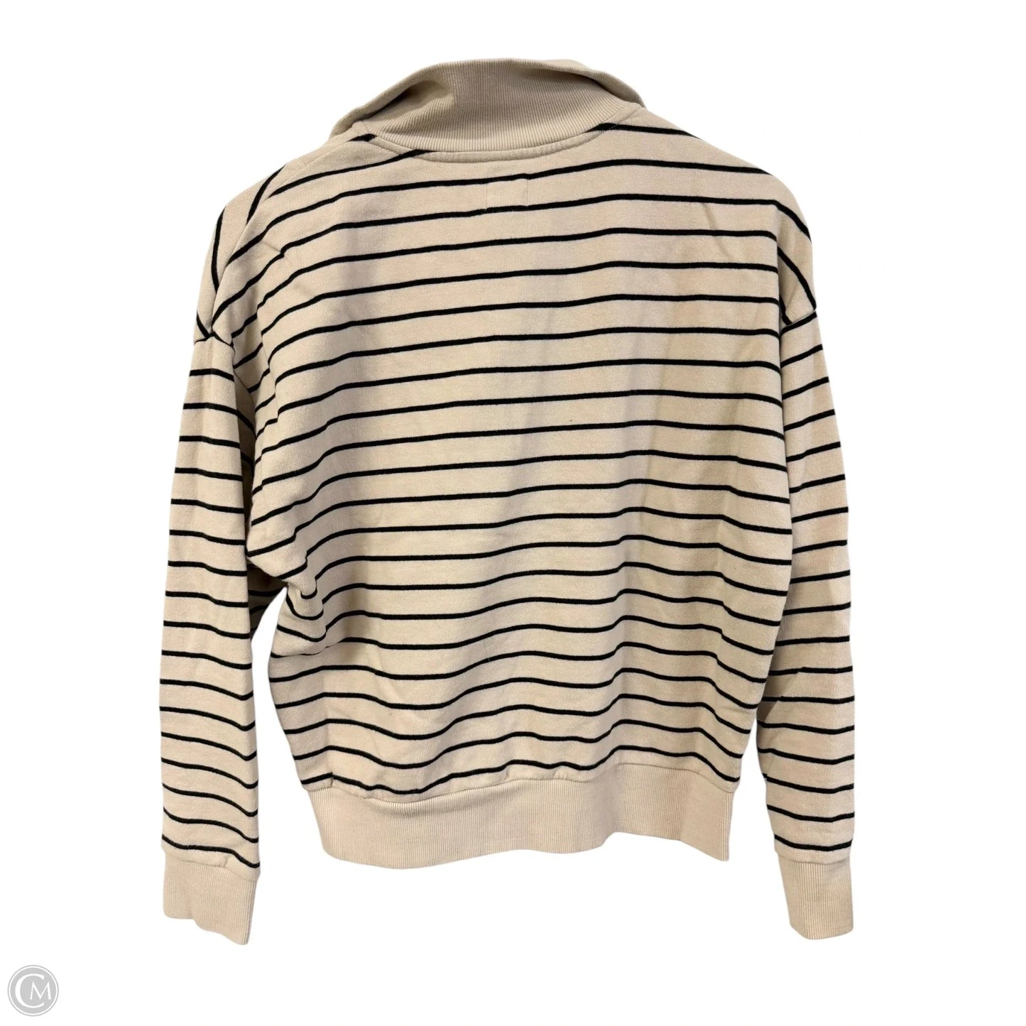 Sweatshirt Collar By Jag In Black & Tan, Size: S